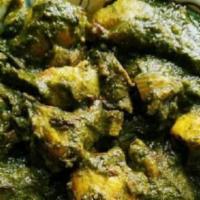 Alu Palak · Gluten-free, dairy. Potatoes and creamed spinach.