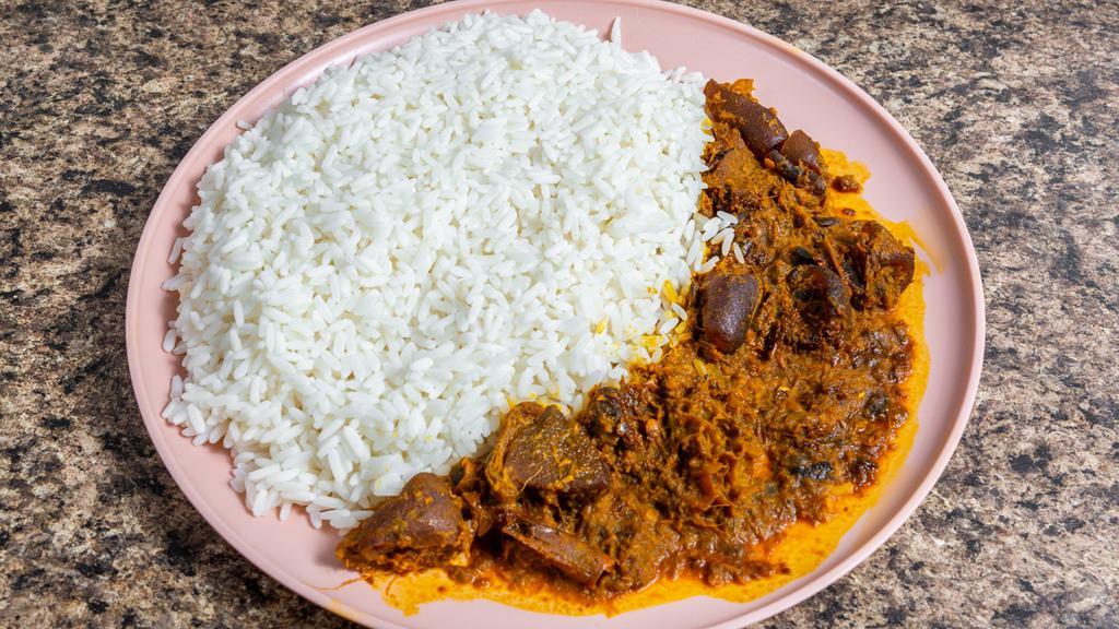 White Rice With Ofada Stew · 