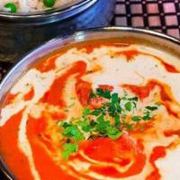 Chicken Tikka Masala · Broiled tandoori chicken tikka in mild creamy tomato sauce. North indian specialty.