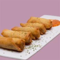 Fried Spring Roll · 5pcs - Fried Vegetable Spring Roll (cabbage, carrots, mung bean, vermicelli, celery, onion, ...