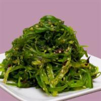 Seaweed Salad · Japanese style seaweed salad seasoned with soy sauce, vinegar, sugar and salt.