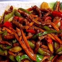 Shredded Beef In Garlic Sauce · Hot and Spicy.
