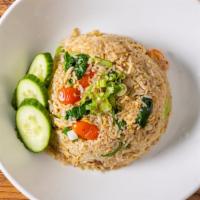 Thai Fried Rice · Chinese broccoli, egg, onion, scallion, tomato.