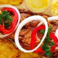  Fried Red Snapper (1 1/2 Lb) · 1 1/2  lb fried  fresh red snapper, salad and plantain include. choice of rice.