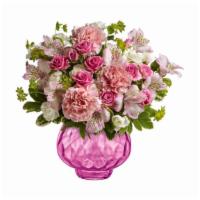 Teleflora'S Simply Pink Bouquet · Give her a wink with pink! This blushing bouquet gathers beautiful blooms into a brilliant g...