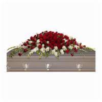 Garden Of Grandeur Casket Spray By Teleflora · A traditional tribute that communicates deep love and eternal commitment. This dramatic red ...