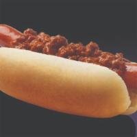 Chili Dog · Hot dog topped with Nathan's chili without beans.