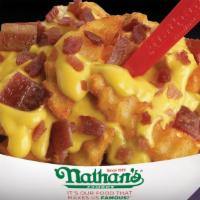 Bacon Cheese Fries · Original crinkle-cut fries topped with bacon and cheese.