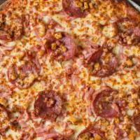 Meat Lover'S Pizza · Sausage, bacon and pepperoni.