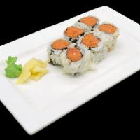 Spicy Tuna Roll · Spicy tuna wrapped inside out with sesame and tobiko.