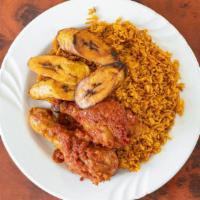 Jollof Rice · A west African rice dish made with rice, peppers, onions, tomatoes, and blend of seasonings....