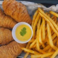 Chicken Fingers  · 4 pieces of chicken fingers with french fries