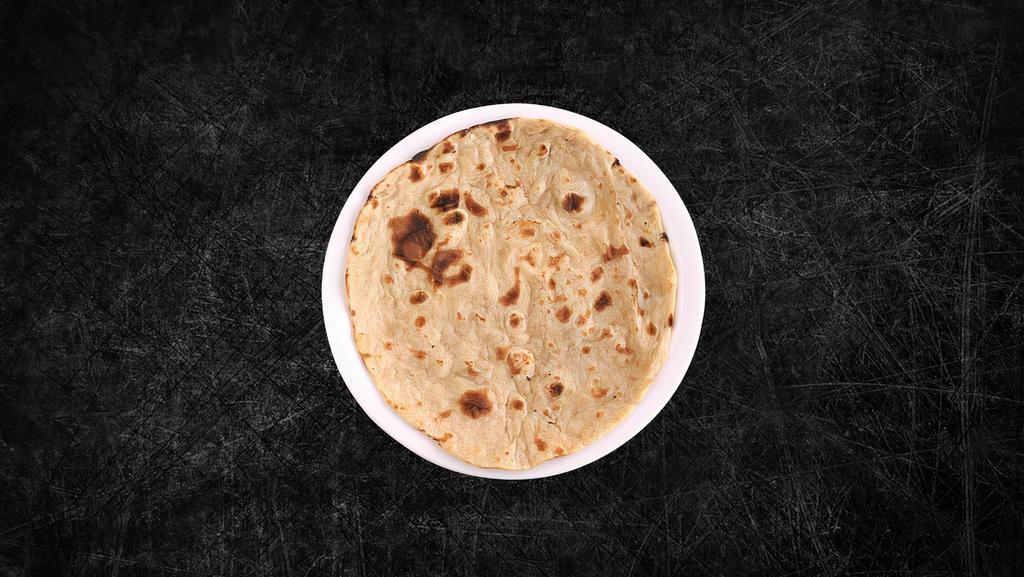 Chapati (Vegan) · Whole wheat flat bread baked to perfection over a pan.