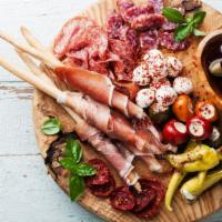 Cold Antipasto · Cold Italian appetizer with meat and vegetables.
