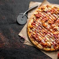 Chicken And Bacon Pizza · Delicious grilled chicken with crispy bacon drizzled with ranch.