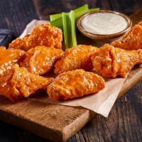 Chicken Wing Bar · 48 Chicken Wings with Blue Cheese and Ranch Dressing and celery sticks on the side. Served w...