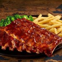 Baby-Back Rib Family Dinner · Slow-cooked for hours until they fall off the bone. Choose Classic Barbecue, Hickory Bourbon...