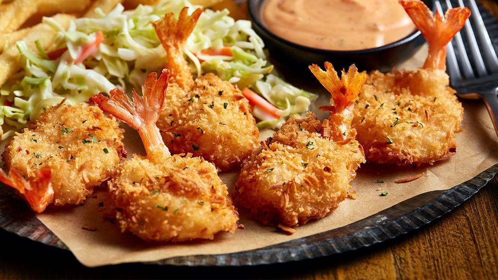 Coconut Shrimp Platter · Served with coleslaw, french fries and honey sriracha mayo.