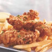 Crispy Chicken Tenders · Served with choice of side.