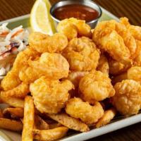 New England Fried Shrimp · Golden-fried, hand-breaded shrimp served with a tangy cocktail sauce for dipping. Served wit...