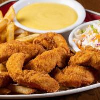 Original Crispy Chicken Tenders · A crispy hand-breaded classic. Served with choice of dipping sauce and two sides.