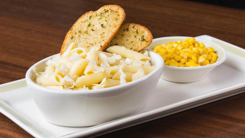 Pasta With Butter · Served with warm Rustic Garlic Bread.