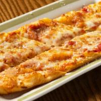 Cheese Flatbread · Topped with classic tomato sauce and cheese.