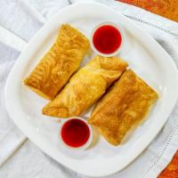 Veg Puff · Cooked vegetables stuffed in flaky pastry sheets.