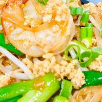 Pad Thai · Favorite. Stir fried thin rice noodle, egg, beansprout, scallion, sweet radish, bean curd, a...
