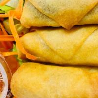 Vegetable Spring Rolls · Favorite. Glass noodle, carrot, cabbage in wheat flour paper wraps. Served with sweet plum s...