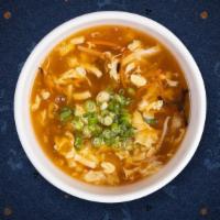 Hot Sour Soup · Silken tofu, mushrooms, and bamboo shoots.