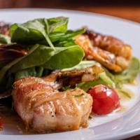 Grilled Shirmp Appetizer · Shrimp wrapped in bacon with shallots, lemon sauce