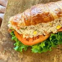 Tuna Salad Sandwich · Brazilian-style tuna salad, lettuce, tomato, served on a croissant.