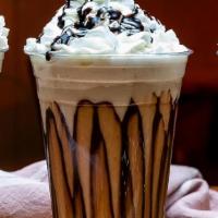 Frappé · A tasty and refreshing icy blended coffee. Vanilla, Caramel or Chocolate flavored.