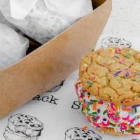 Birthday Cake 4 Pack · 4 ready to eat Birthday Cake Ice Cream Sandwiches that are made of:
-Birthday Cake Cookies
-...