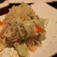 Kani Salad · Spicy or not spicy. 
Crab meat, cucumber, crunch, masago, mayonnaise.