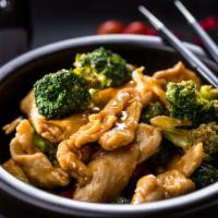 Sauteed Broccoli · With choice chicken, beef or jumbo shrimp