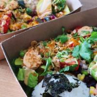 Tachi Burrito, Rice Bowl & Salad (Pick 1 Protein) · 
