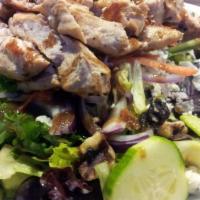 Large Buffalo Chicken Salad · Romaine salad with Buffalo grilled chicken or chicken cutlet.