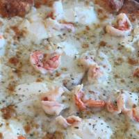 Scampi Pizza (Medium) · Shrimp and garlic. No sauce.