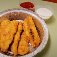 Chicken Finger (New) · Strip of long Chicken breast meat (chicken tender) shaped perfectly for dipping  into your f...