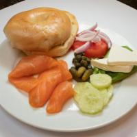 Murray'S Bagel & Lox · Murray's plain bagel w/ smoked salmon, cream cheese, red onion, capers & tomato