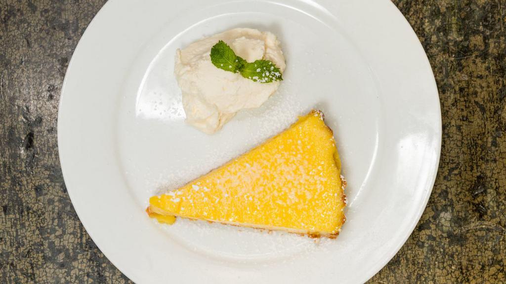 Lemon Tart · Served with whipped cream.