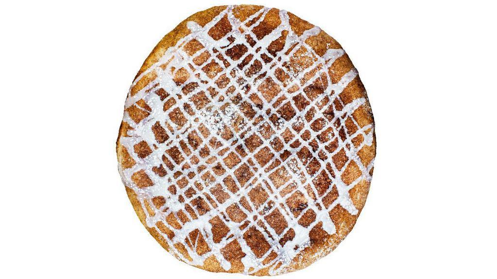 Cinnamon Pie · Buttered Crust topped with Cinnamon Sugar + Vanilla Icing + Powder Sugar