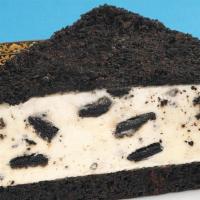 Oreo Mousse Cake · Made with delicious White Chocolate and Chunks of Real Oreo Cookies