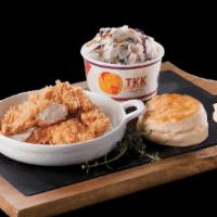 Crunchy Tenders Combo (3Pc/5Pc) · 3 pcs chicken tender, 1 biscuit, 1 side dish

Tender tender, chicken contender—as juicy as t...