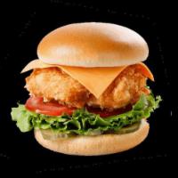 Crispy Chicken Sandwich · Not-your-average chicken wrapped between two fluffy buns. Enjoy the Deluxe with cheese, lett...