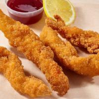 Crispy Chicken Strips Meal · Crispy chicken strips meal with fries and kid's freestyle drink.