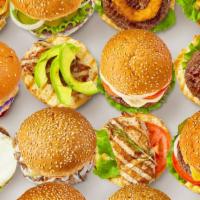 Party Box · 16 (3 oz.) burgers. Choose up to four types of patties.