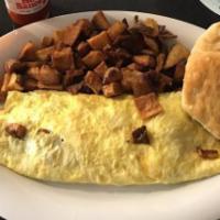 Three Cheese Omelet · Omelet includes 3 Eggs w/ Swiss, American, Mozzarella, and  includes side of toast : Rye, Wh...